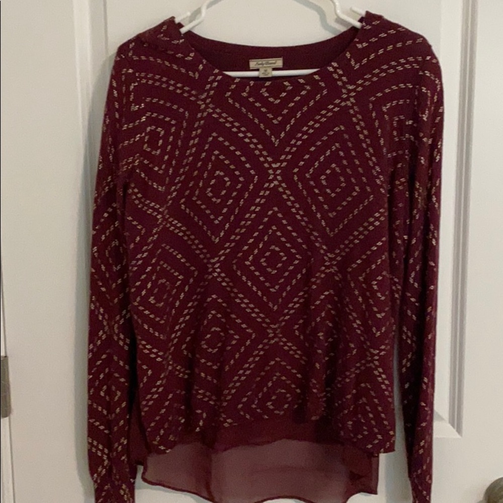 Wine colored  light weight sweater.